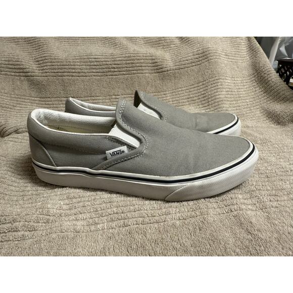 Vans Classic Slip-On Gray Sneakers Shoes Size Mens 6.5 womens 8 - Picture 5 of 7